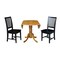 International Concepts 42 in. Dual Drop Leaf Table with 2 Slat Back Dining Chairs - 3 Piece Dining Set K04-42DP-C46-265P - alternate 8